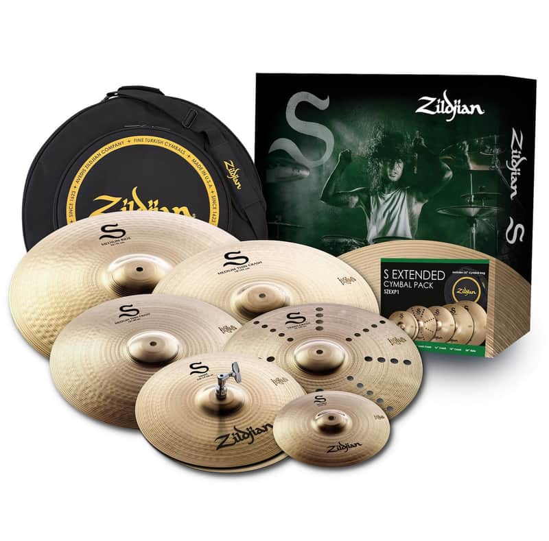 Zildjian SZEXP1 S Series Extended Box Set 10/14/16/16/18/20" Cymbal Pack - Brilliant image 1