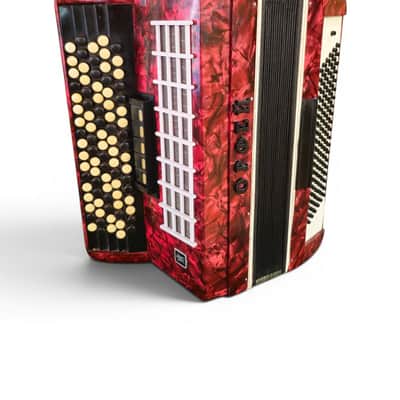 Orpheus 5 Row Chromatic Button Bayan Accordion B-System Kiev Ukraine 1990s 87 Buttons 120 Bass image 2