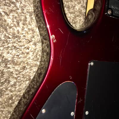 Kramer Nightswan electric guitar with hard shell case 1988 Burgundy image 4