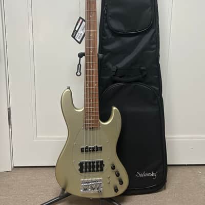 Sadowsky MetroExpress 21 Fret Vintage M/J Bass 5 String Morado Fretboard - Champagne Metallic image 1