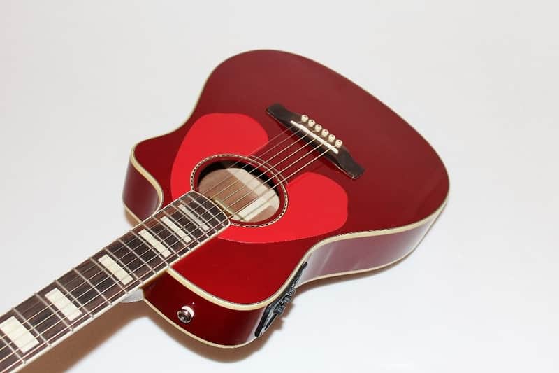 Fender Dick Dale Signature Malibu SCE Red Acoustic-Electric Guitar
