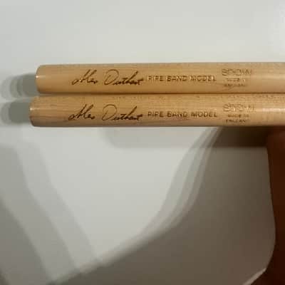 Vintage Shaw Alex Duthart Pipe Band Model Drumsticks – Made in England image 7