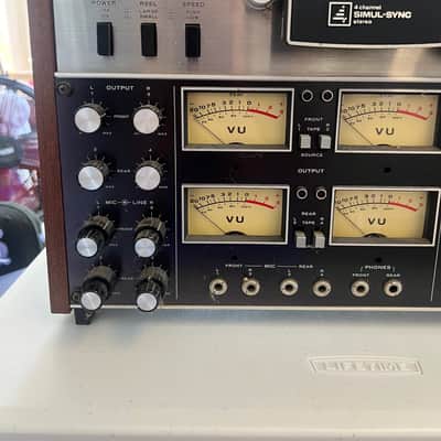 TEAC A-3340S 1/4" 4-Track Reel to Reel Tape Recorder 1970s - Silver image 2