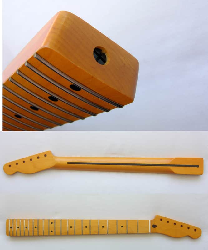 NEW* 1-Piece /Telecaster 21 JUMBO Frets/Medium to Chunky C Neck Contour /Vintage Tint /Guitar Neck - SATIN NITRO Finish. Fits Fender/ Warmoth TELE image 1