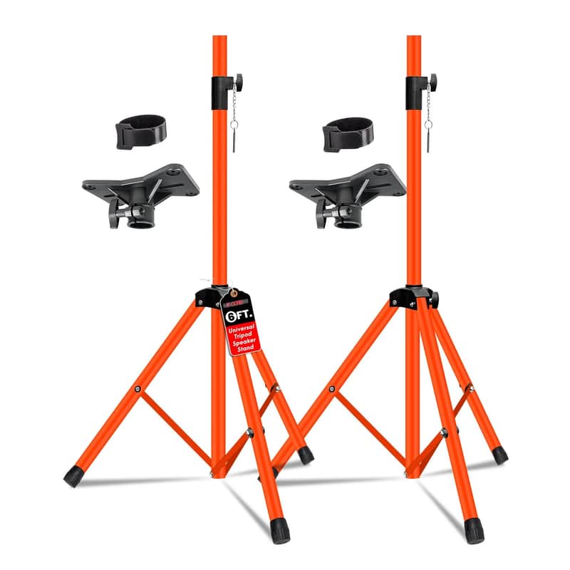 5 Core Speaker Stand Pair Height Adjustable PA DJ Tripod Studio Monitor Stands w 35mm Insert image 1