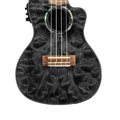 Lanikai Quilted Maple Blue Stain Tenor Cutaway A/E Ukulele w/ Kula Preamp (QM-BLCET) image 2