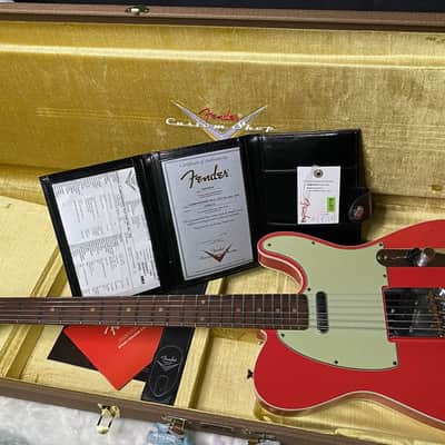 NEW! Fender Custom Shop Flamethrower Telecaster Custom - Journeyman Relic - Modern Specs - Texas Special Pick-Ups - AAAA Flamed Neck - Fiesta Red - Authorized Dealer - 7.4lbs - G07042 image 4