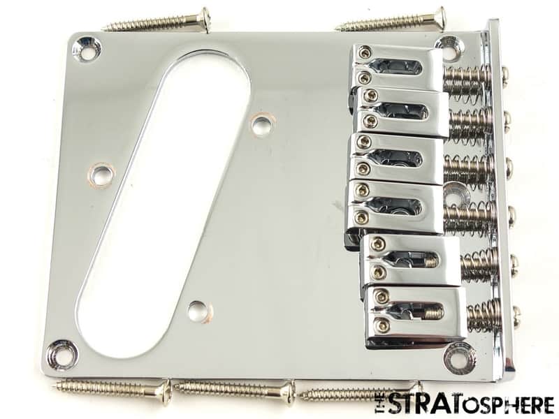 LEFTY Fender Squier Affinity Series Telecaster Chrome 6 Saddle BRIDGE, Tele image 1