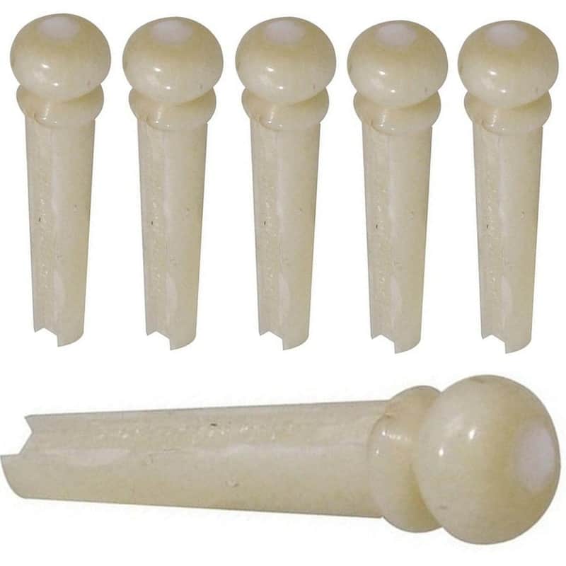 Pick Boy Bone Acoustic Guitar Bridge Pin Set With Extractor image 1