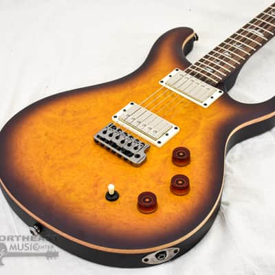 PRS SE Exotic Series DGT Laurel Burl - McCarty Tobacco Burst Satin (s/n: 9638) image 8
