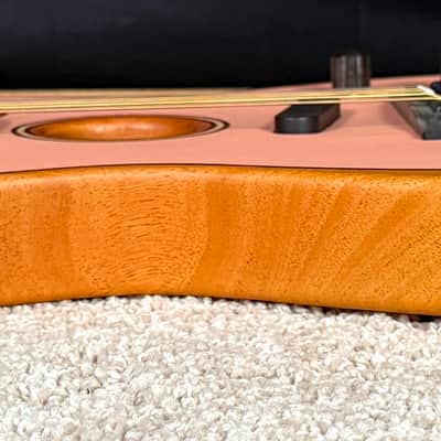 Fender Limited Edition American Acoustasonic Telecaster With Deluxe GigBag and Case Candy -2023 Model in Shell Pink & Tortoise Rosette and Purfling image 12