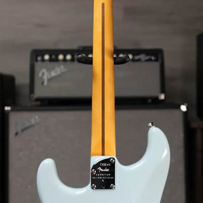 Fender American Professional II Stratocaster Thinline - Transparent Daphne Blue with Hardshell Case - Used image 7
