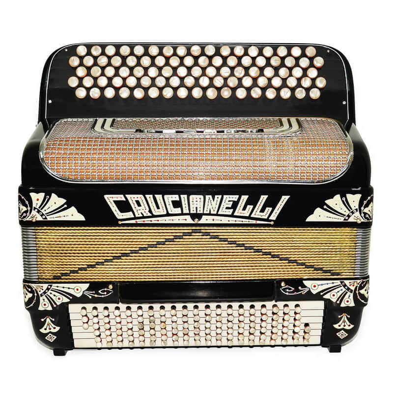 Crucianelli Brevis made in Italy Rare 5 Rows Button Accordion B Griff, New Straps 2154, Amazing Rich and Powerful sound! Bild 1