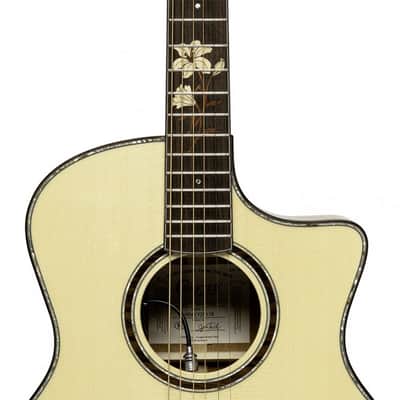 Crafter WF G-MAHO CE Anniversary MAHO Series Grand Auditorium Cutaway Solid Spruce Top Mahogany Neck 6-String Acoustic-Electric Guitar w/Gig Bag image 4