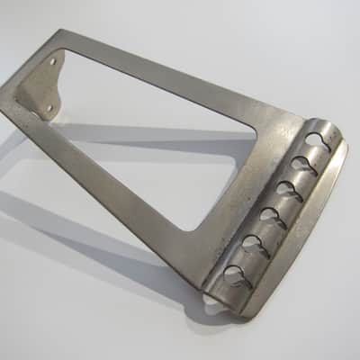 Harmony & Silvertone Flat Top Guitar Tailpiece Authentic Vintage Part Circa-1950s-1960s-Chrome image 1