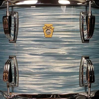 Ludwig Legacy Classic Mahogany Vintage Blue Oyster 3pc Drum Set image 2