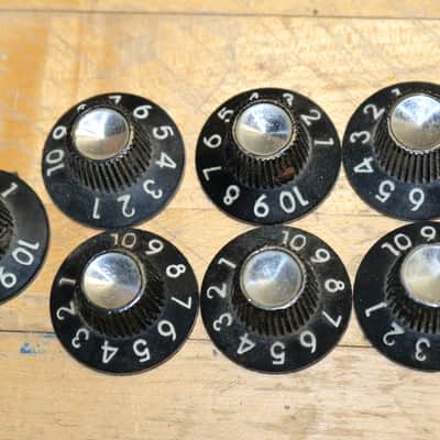 Vintage Original Fender Blackface Amp Control Knobs - Lot of 7 image 1