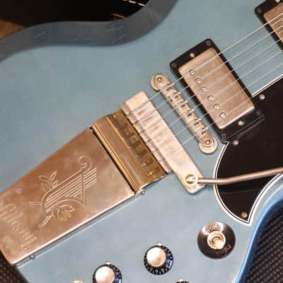 Mint! 2023 Gibson Custom Shop 1964 Reissue SG Murphy Lab w/ Maestro Electric Guitar Pelham Blue Ultra Light Aged + COA OHSC image 5