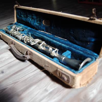 Noblet Metal Clarinet -1950's W/Original Case 1950's Silver image 1