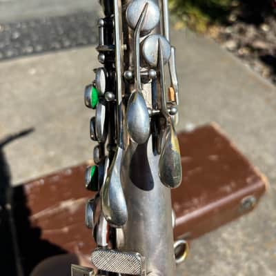 Conn New Wonder Series II "Chu Berry" Alto Saxophone 1928 , Silver Plated w/Gold Wash Bell image 8