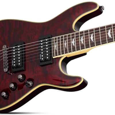 Schecter Omen Extreme-7 Electric Guitar - Black Cherry (2008) image 10
