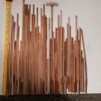 Various Tension Rods Lot of 57 T-Rods vintage used (headless tension rods) image 1