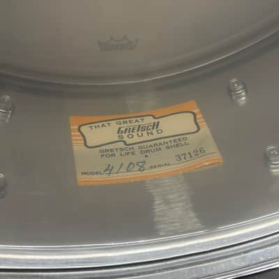 1970s Gretsch 4108 Aluminium Snare Drum image 3