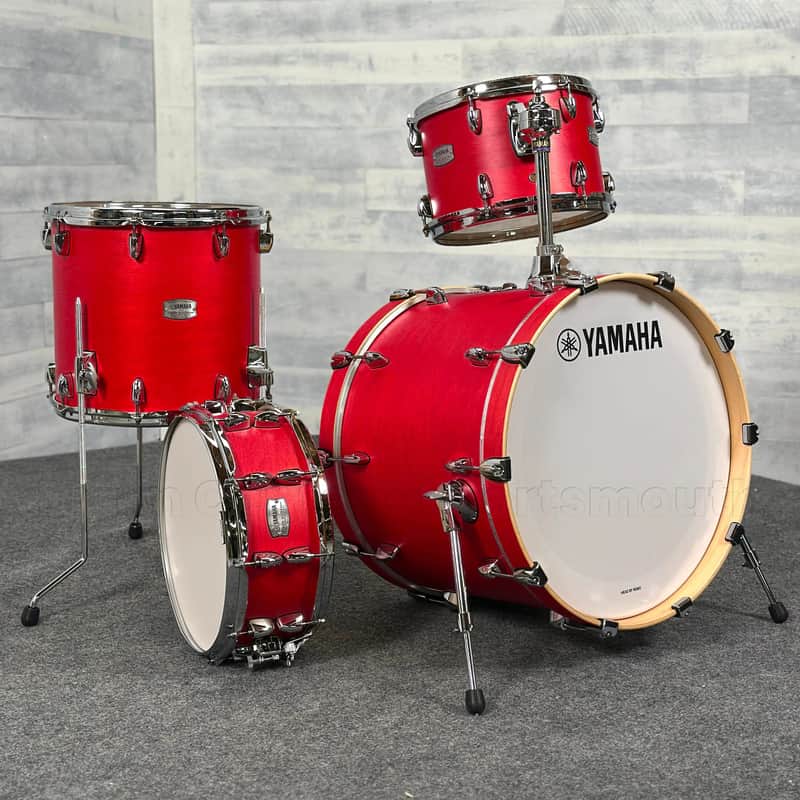 Yamaha Tour Custom Maple 4pc Drum Set 20/12/14/14 Candy Apple Satin image 1