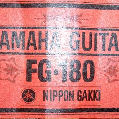Yamaha FG-180 Red Label Jumbo Dreadnought 1971 - Natural + Hard Case image 23