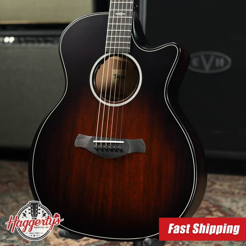 Taylor Next Generation Builder's Edition 324ce Grand Auditorium Acoustic/Electric Guitar - Tobacco Kona Burst with Hardshell Case image 1