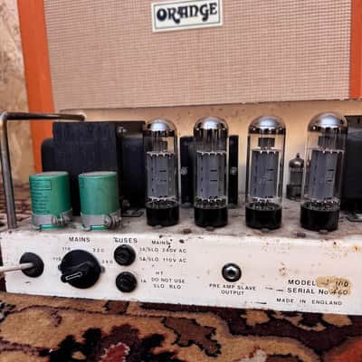 Vintage 1970s Matamp Orange Slave Unit SL100 EL34 Valve Amplifier Head image 16
