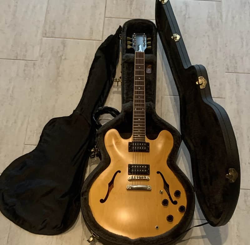 Gibson ES-333 (Exposed Coil) 2004 Rare Quilt Top Natural MINT UNPLAYED image 1