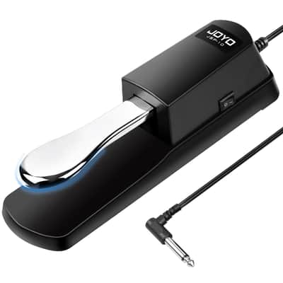 JOYO SP-10 Sustain Pedal for Keyboard Piano Universal Metal Foot Controller with Polarity Switch 5ft Cable for Digital electric Piano MIDI Synthesizer image 1