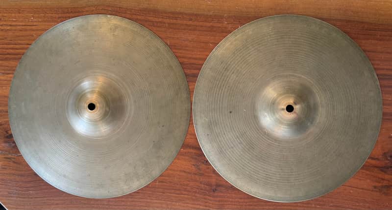 70s thin stamp Zildjian 13" A. Zildjian Hi-Hat Cymbals (Pair) image 1