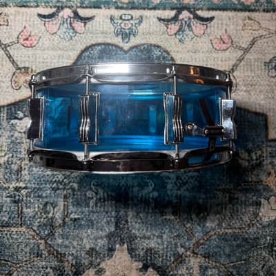 Ludwig Vistalite 70s Acrylic Snare Drum  - Blue Transparent image 3