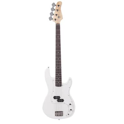 Glarry GP Electric Bass Guitar White Bass + Bag + Strap + Amp Wire + Plectrum + Spanner Tool image 10
