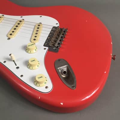 LEFTY! Wildwood Vintage ST66 Swamp Ash Boutique Custom Relic Fiesta Red Nitro Gibson 24.75” Scale Strat 7.2 Lb HSC image 14