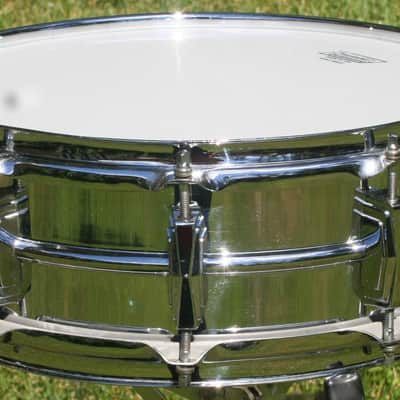 1966 Ludwig 5x14 Chrome Supraphonic 10-lug snare image 3