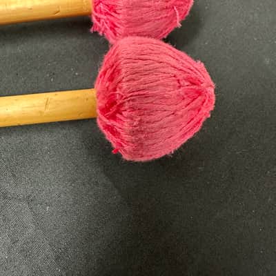 VINTAGE Vic Firth M46 Mike Mainieri Vibe Mallets, Rattan, Pink, 1 Pair-GOOD image 3