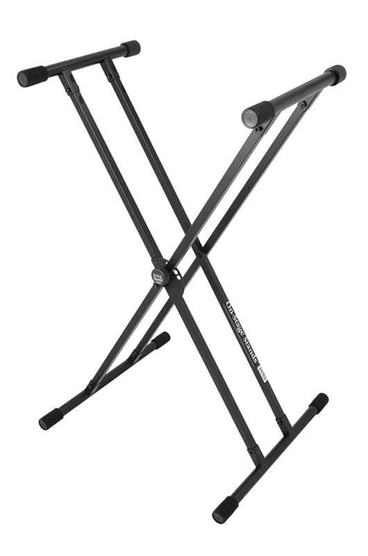 Keyboard Stand Black Adjustable Double Braced X-Style Electronic Piano Metal image 1
