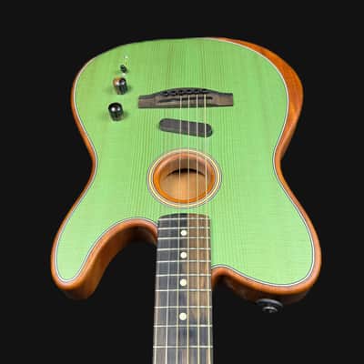 Fender Acoustasonic Telecaster Guitar in Surf Green w/ Deluxe Gigbag image 5