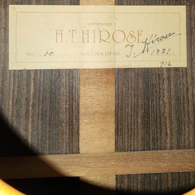H.T. Hirose No. 10 Handmade Classical Guitar Japan 1981 (Very Good) image 5