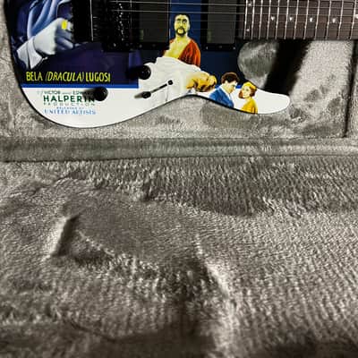 ESP LTD Kirk Hammett Signature KH-WZ White Zombie Electric Guitar - Black with Graphic image 2