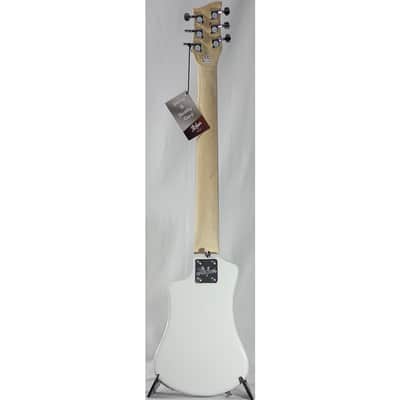 Hofner Shorty Guitar White Limited Travel Electric Guitar w/ Gigbag image 2