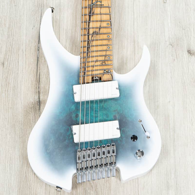 Mint Legator G8FOD Ghost Overdrive Headless Multi-Scale 8-String Guitar, Pale Moon Ebony, Arctic Blu image 1