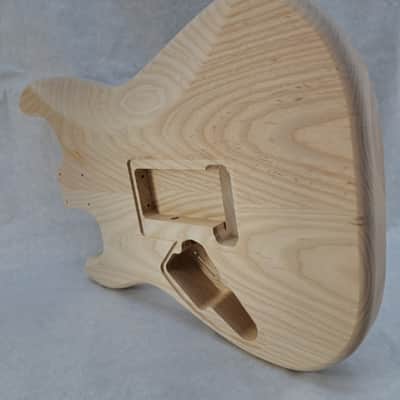 Unfinished Ash HxH guitar body - for Fender Strat Stratocaster neck Floyd Rose J2419 image 5