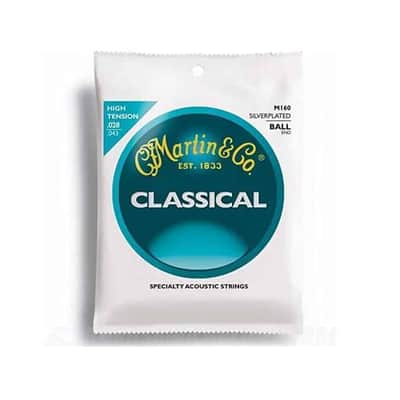 Martin M160 Hard Tension Silverplated Ball End Classical Acoustic Strings image 1