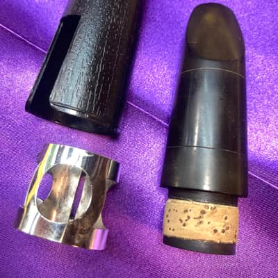 Noblet France N4 Clarinet Mouthpiece-Hard Rubber-c.1970-New Cork-w/Lig and Cap image 1