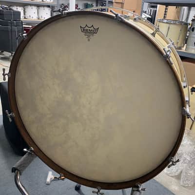 Leedy Vintage Bass Drum 14”x28” 1920’s/1930’s - White Marine Pearl image 5