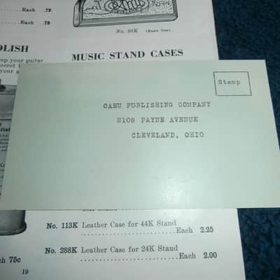 Vintage 1939 Oahu Full Line Catalog, Dealer Letter, Flier, and Post Card! STUPID RARE! image 12
